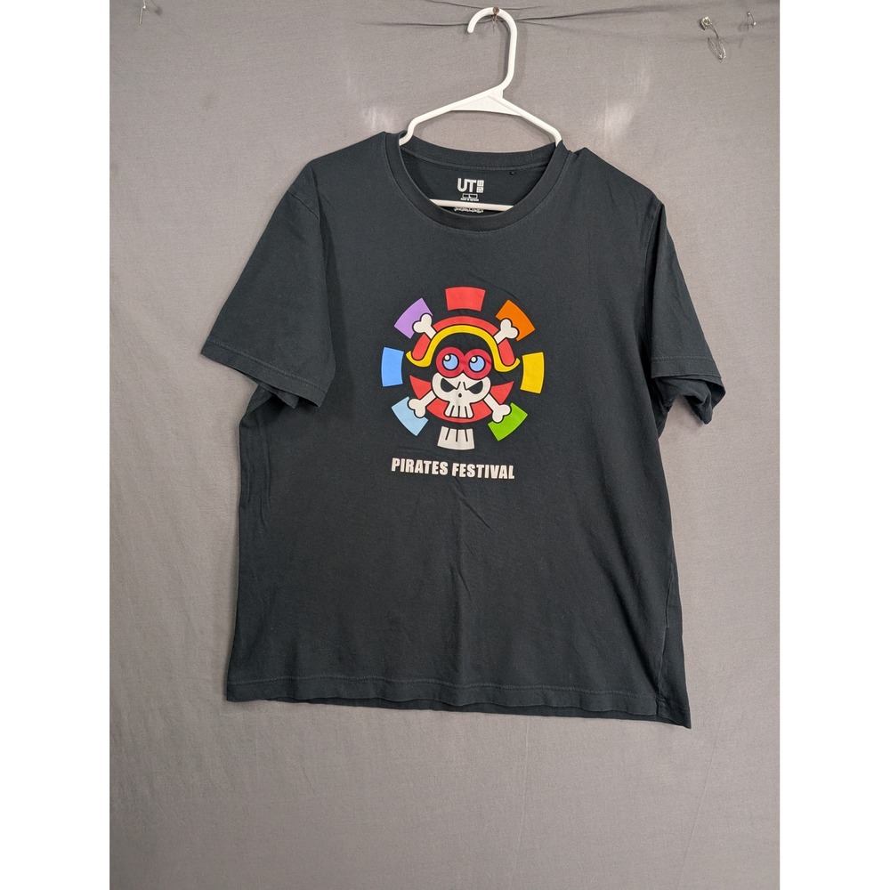 Uniqlo UT One Piece Pirates Festival Graphic T-Shirt Black Large 341-418092